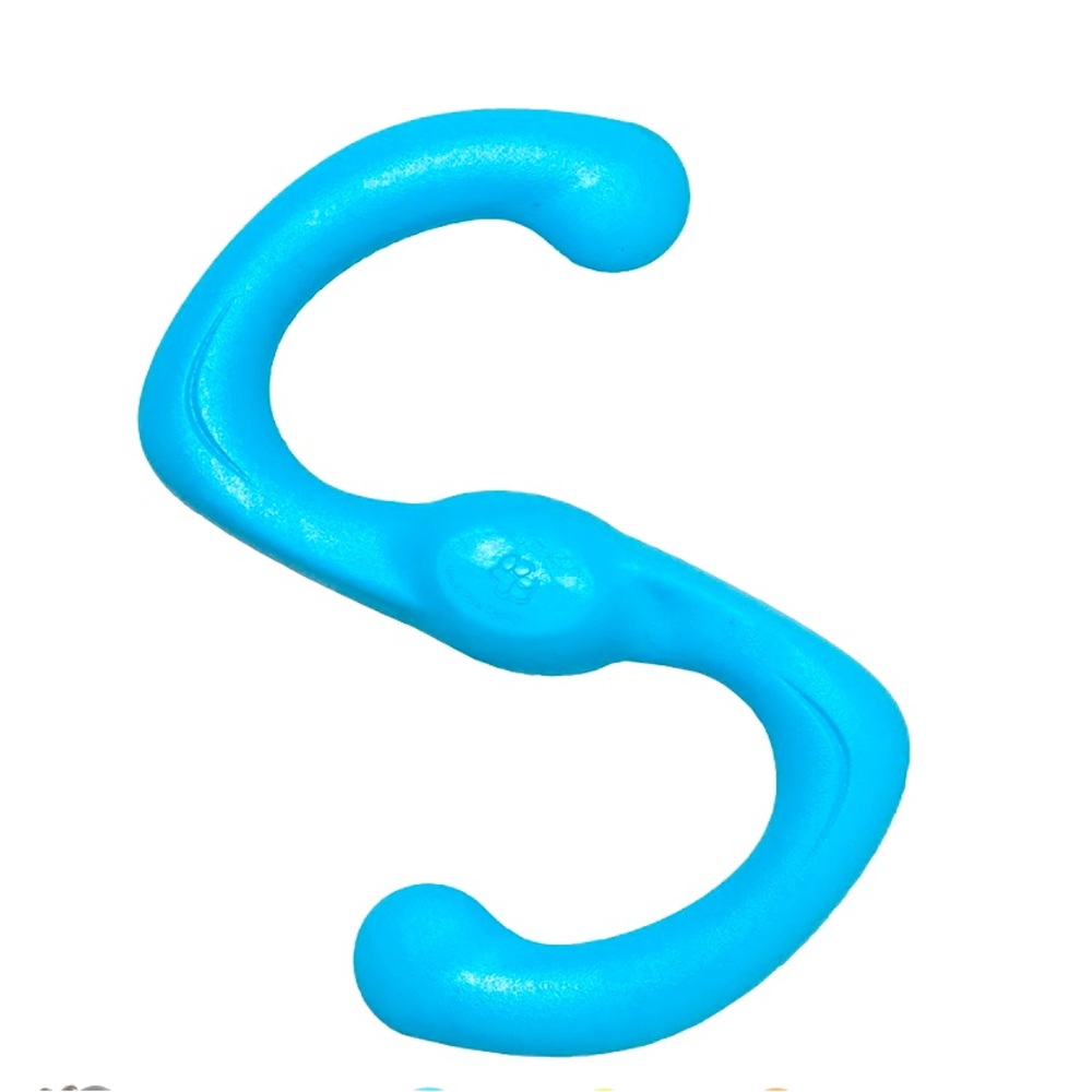 Bümi Zogoflex Dog Chew/Tug Toy by West Paw-Aqua Blue (L)